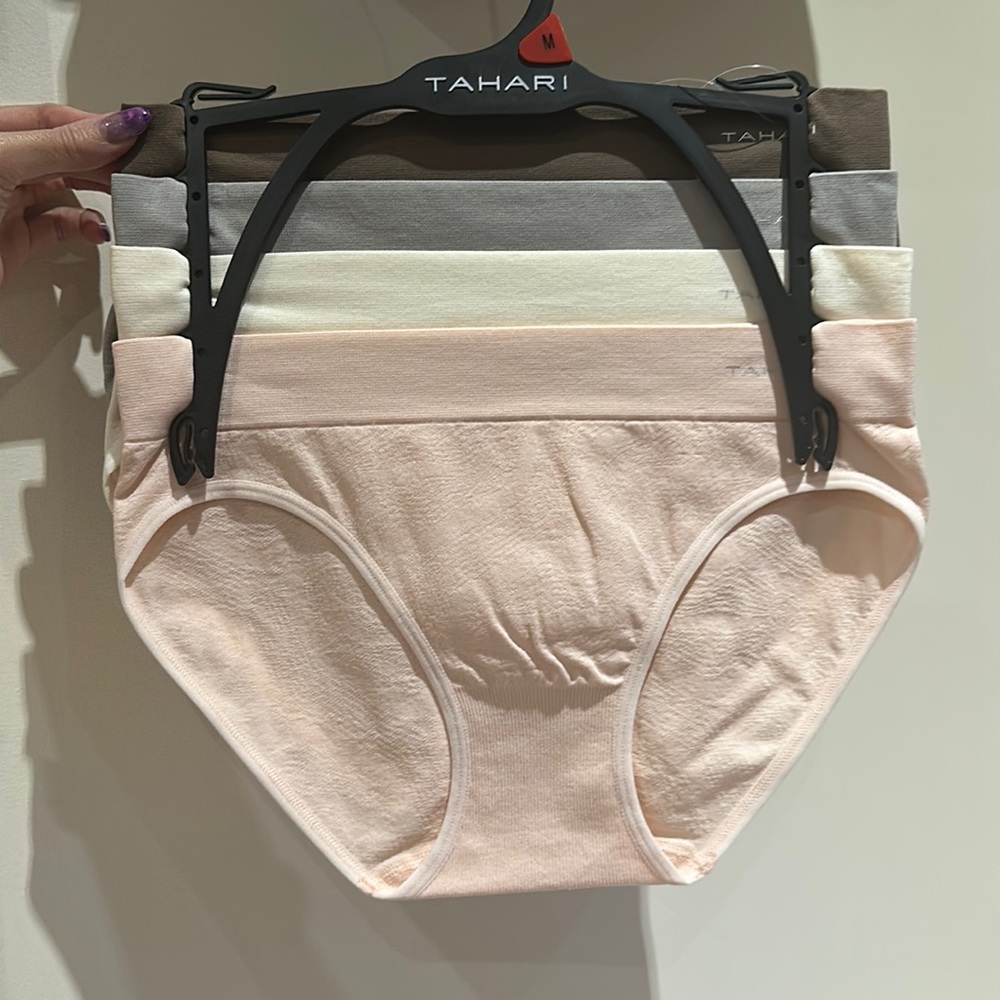 TAHARI 5Pk Textured Seamless Hipsters